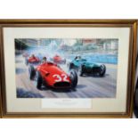 After Tony Smith - 'Tribute to a Legend - Juan Manuel Fangio in his Maserati 250F at the start of