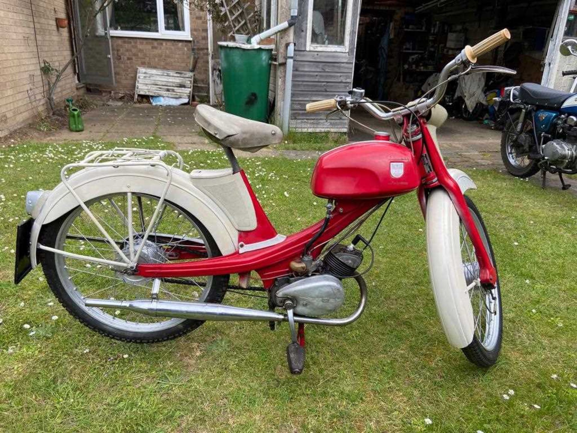 A 1967 NSU Quickly 49cc moped Chassis No. 1051475 Engine No. 1705408 Odometer 09999 In red and - Image 2 of 10