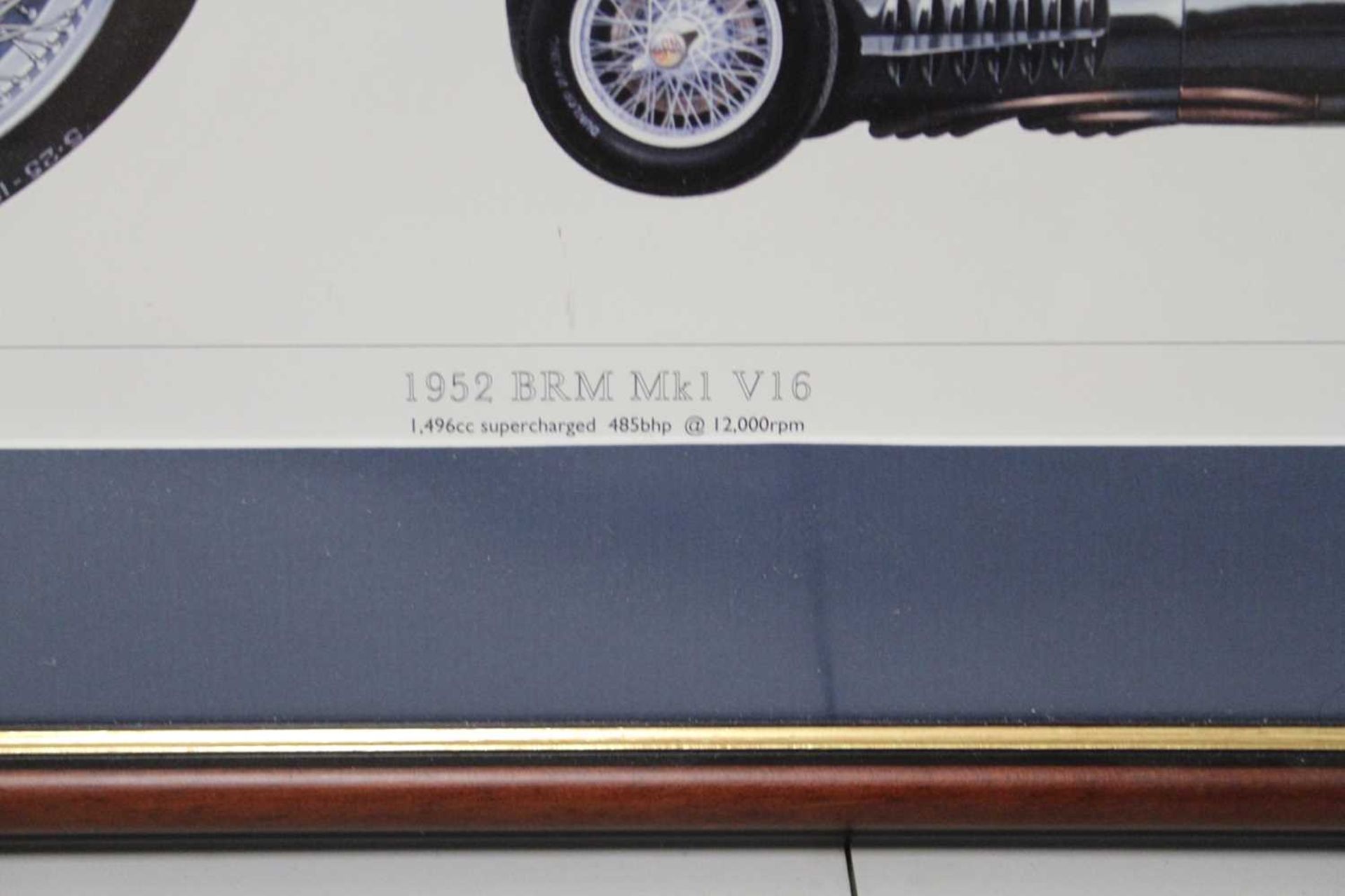 A set of three diagram prints, for 1955 Mercedes Benz W193, 1955 Jaguar D-type, and 1952 BRM MkI - Image 6 of 9