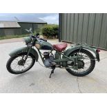 A 1951 BSA 125cc motorcycle Registration No. LLJ 408 in green Chassis No. YD1S-63093 Engine No.