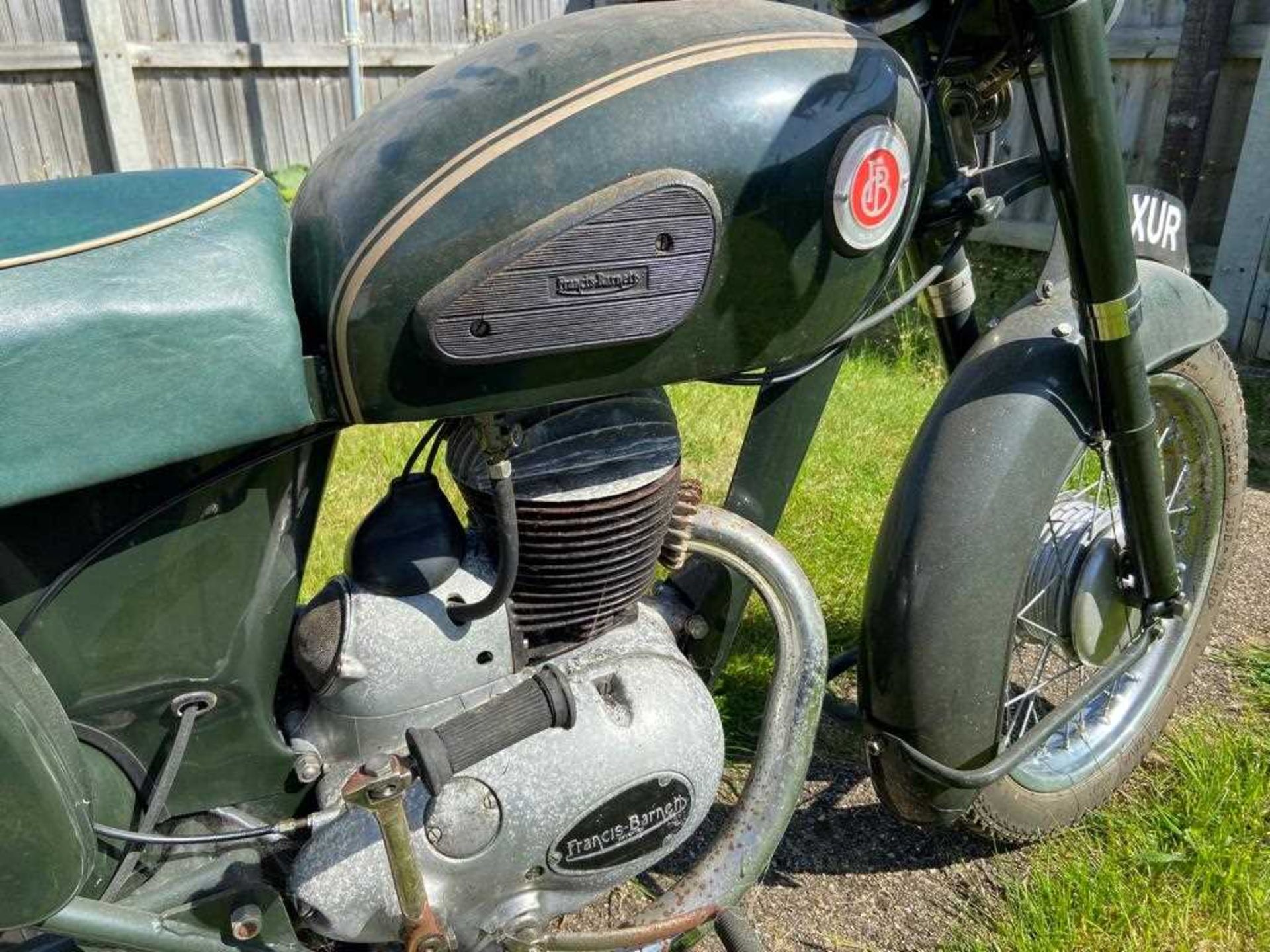 A circa 1960 Francis Barnett 249cc motorcycle Registration No. 879 XUR Chassis No. BC15438 Engine - Image 8 of 11