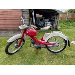 A 1967 NSU Quickly 49cc moped Chassis No. 1051475 Engine No. 1705408 Odometer 09999 In red and