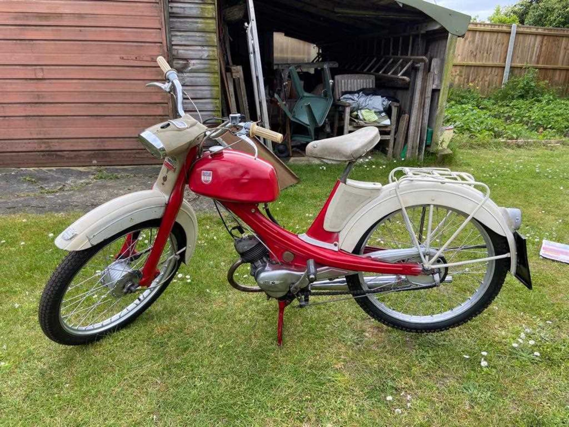 A 1967 NSU Quickly 49cc moped Chassis No. 1051475 Engine No. 1705408 Odometer 09999 In red and