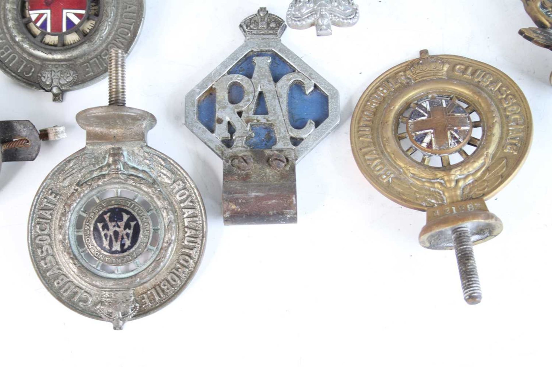 A collection of six various RAC cast metal car badges, some with enamel detail; together with a - Image 2 of 5