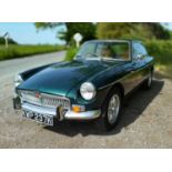 A 1972 MG BGT two-door Coupe Registration KWP 237K Odometer 16204 1798cc Engine No. 1303 Chassis No.