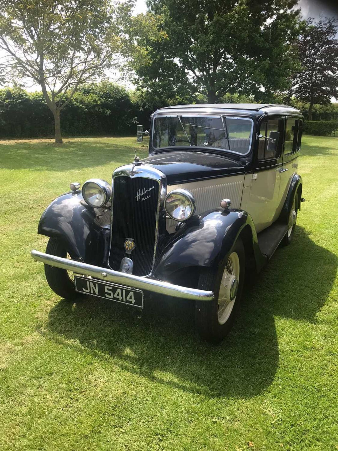 A 1935 Hillman Minx Saloon, Reg No. JN 5414 Chassis No. 42946 Engine No. 43176 This Black/Cream