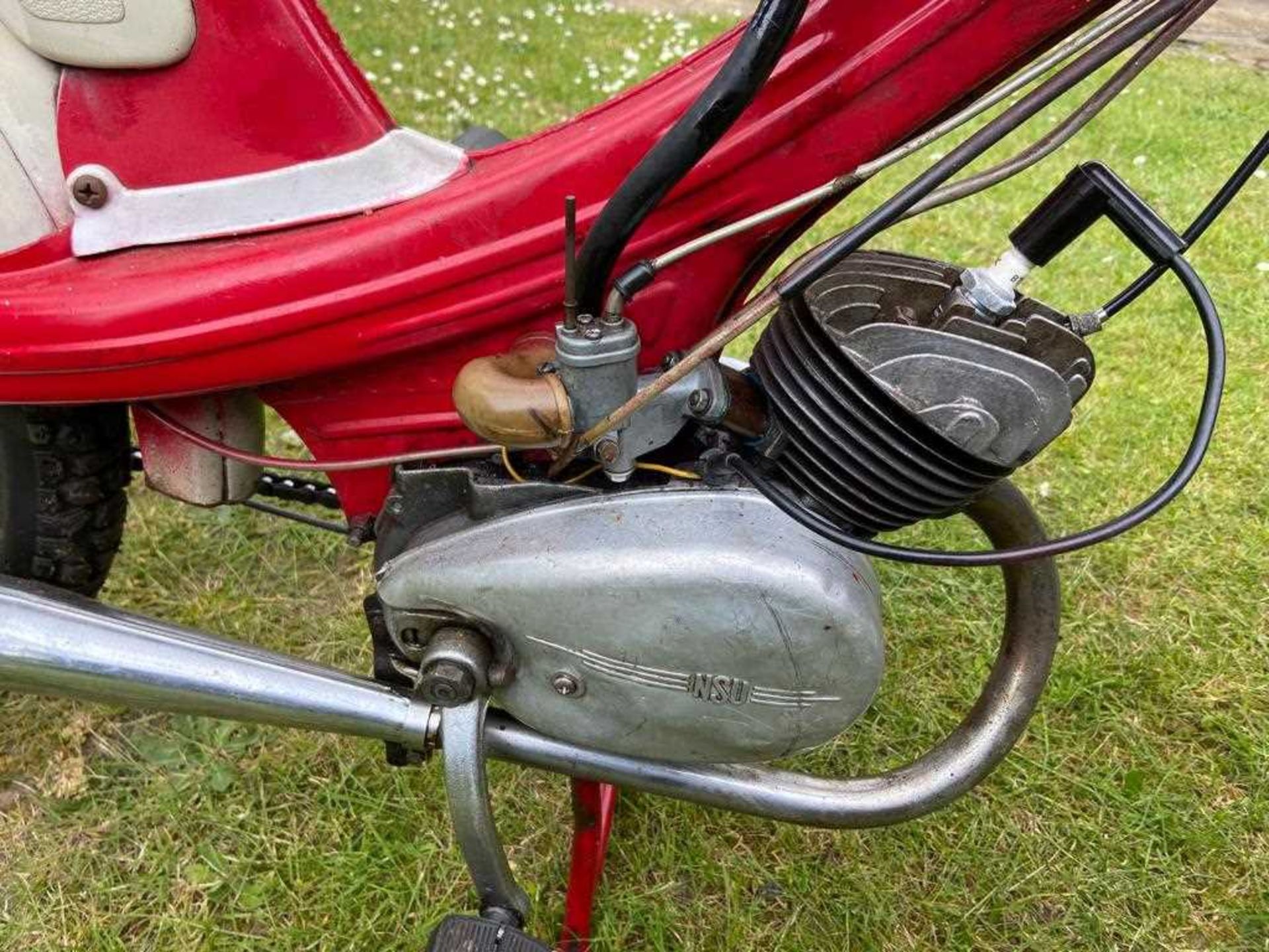 A 1967 NSU Quickly 49cc moped Chassis No. 1051475 Engine No. 1705408 Odometer 09999 In red and - Image 7 of 10