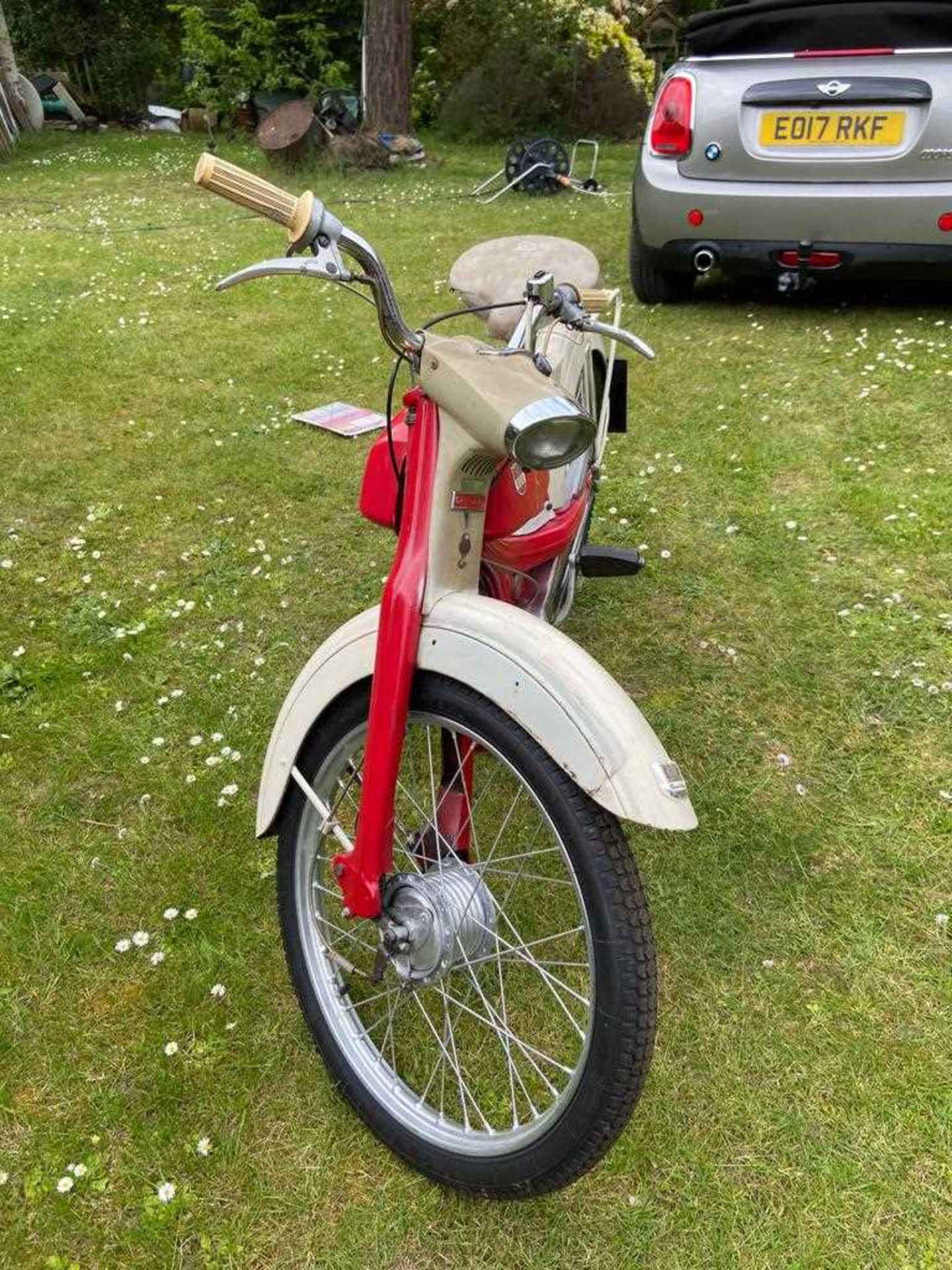 A 1967 NSU Quickly 49cc moped Chassis No. 1051475 Engine No. 1705408 Odometer 09999 In red and - Image 3 of 10