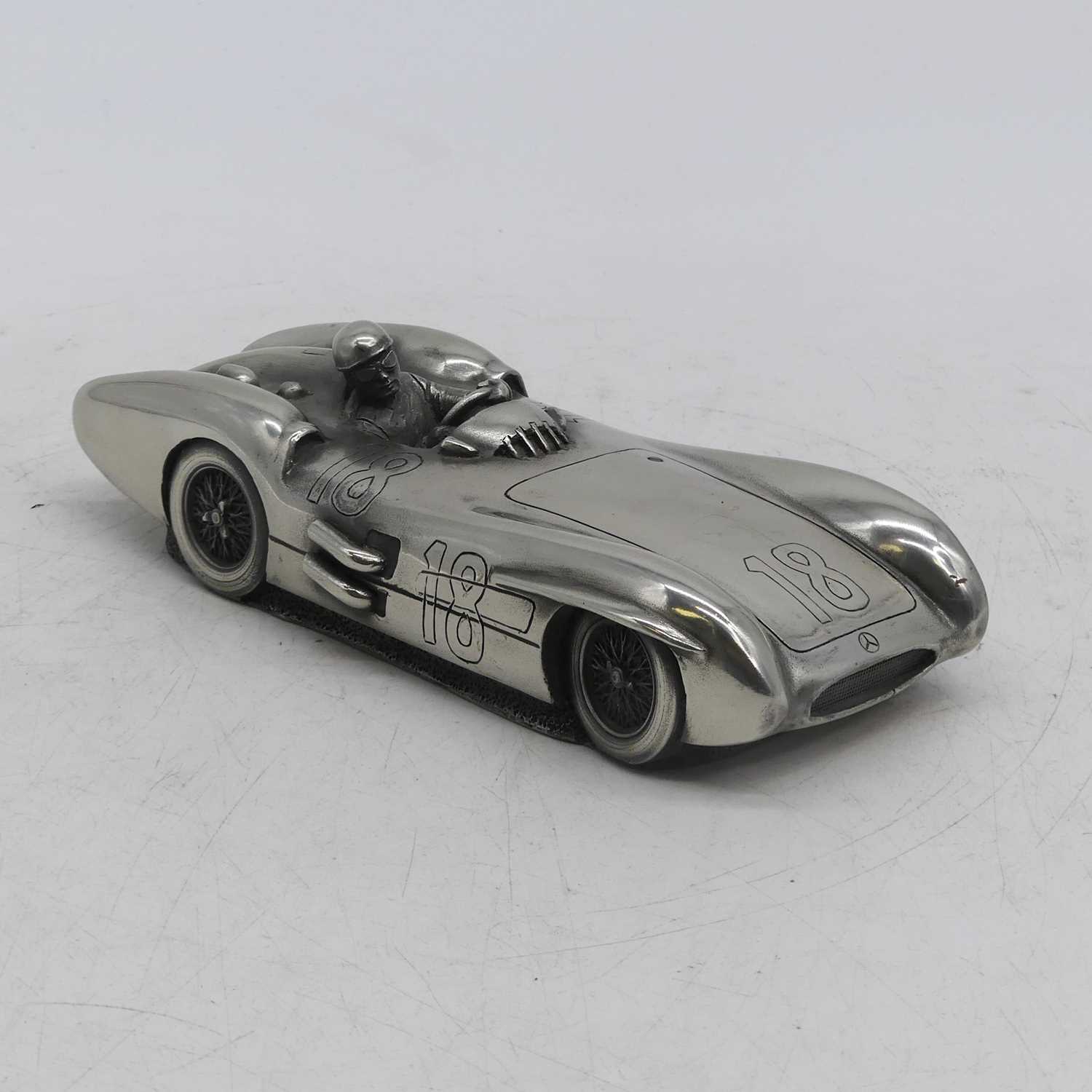 A Compulsion Gallery metal model of a vintage race car, length 20cm