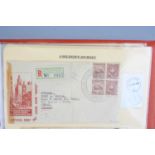 A large collection of postal history and ephemera, to include an album of First Day Covers titled "A