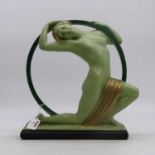 An Art Deco style plaster figure of a lady, height 37cm