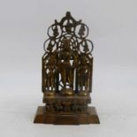 An Indian style gilt metal figure group of deities, height 28cm