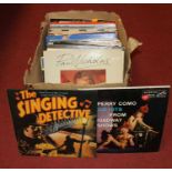 A box of assorted LPs, various dates and genres to include Francois Hardy and Heart etc.