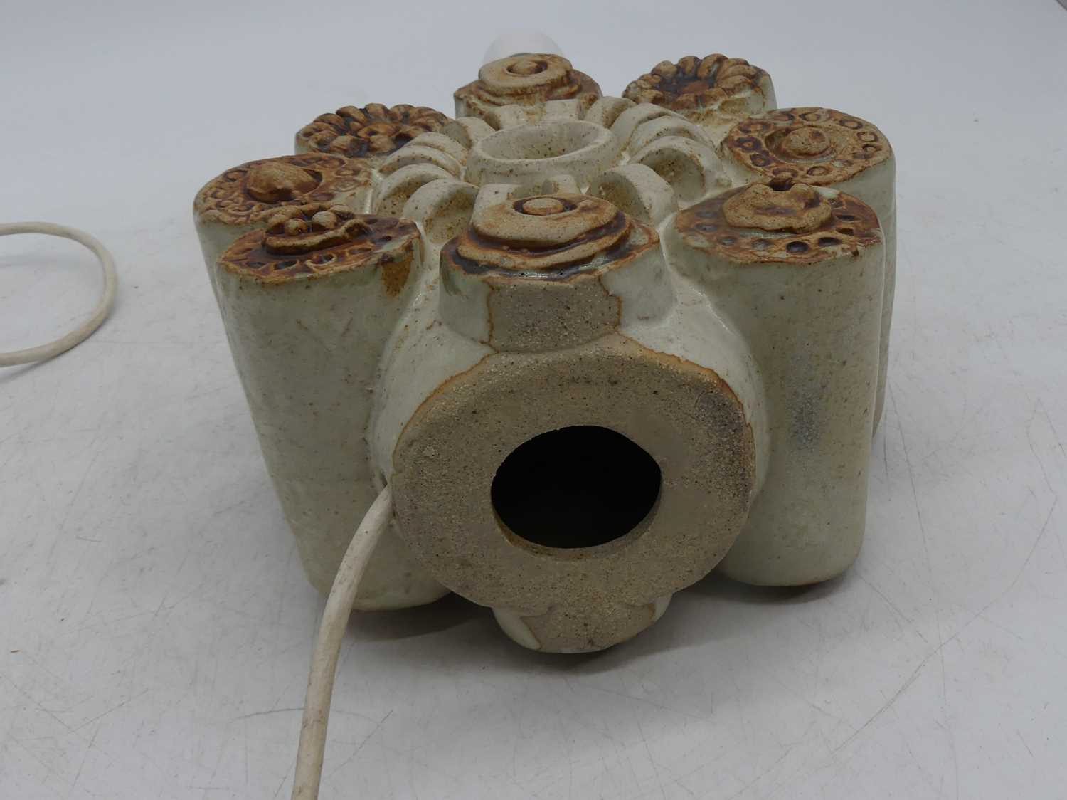 A Bernard Rooke Studio Pottery table lamp, height including fittings 32cm - Image 2 of 2