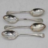 A set of four George VI silver serving spoons in the Old English pattern, Sheffield 1939, maker