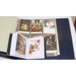 An album of Edwardian and later postcards mainly being religious examples together with one other