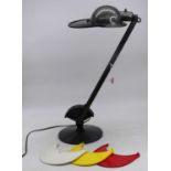 A vintage Arteluce adjustable desk lamp, height 61cm