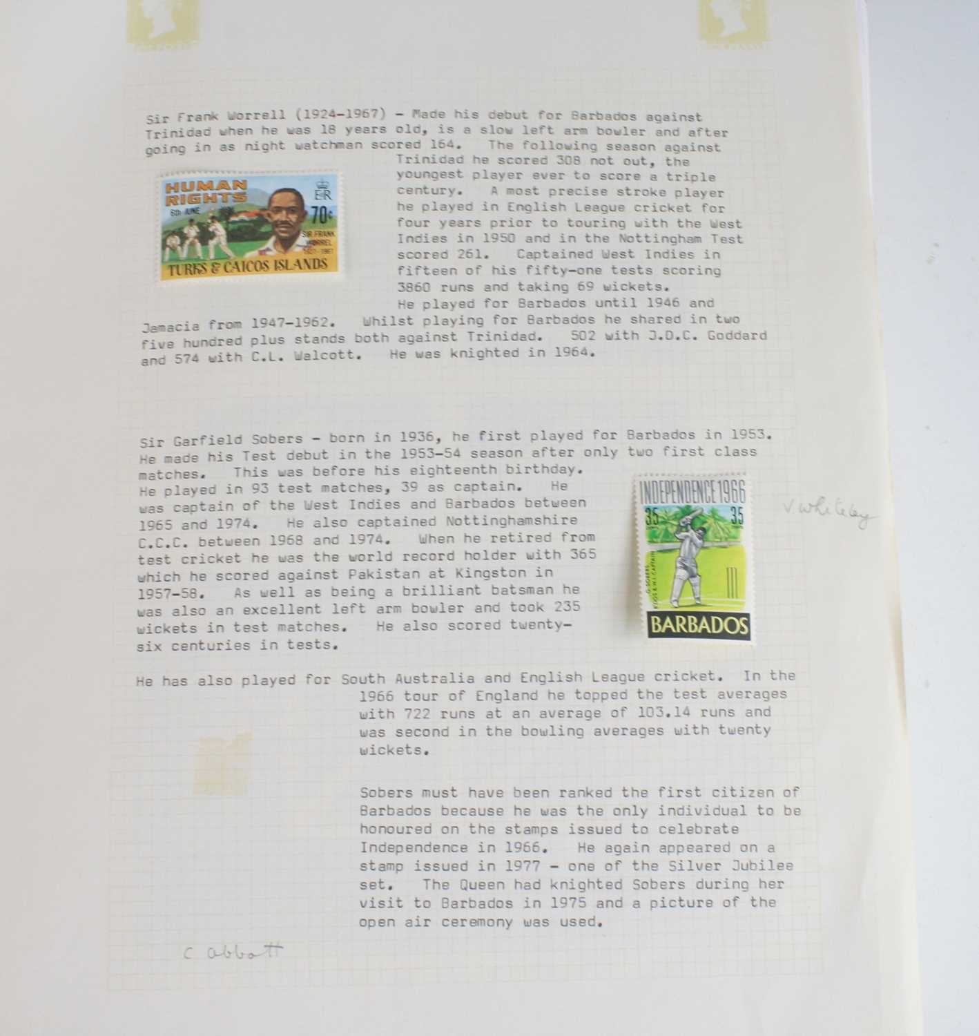 A collection of cricket ephemera to include Sir Donald Bradman Limited Edition Folder no. 466/750, - Image 5 of 7