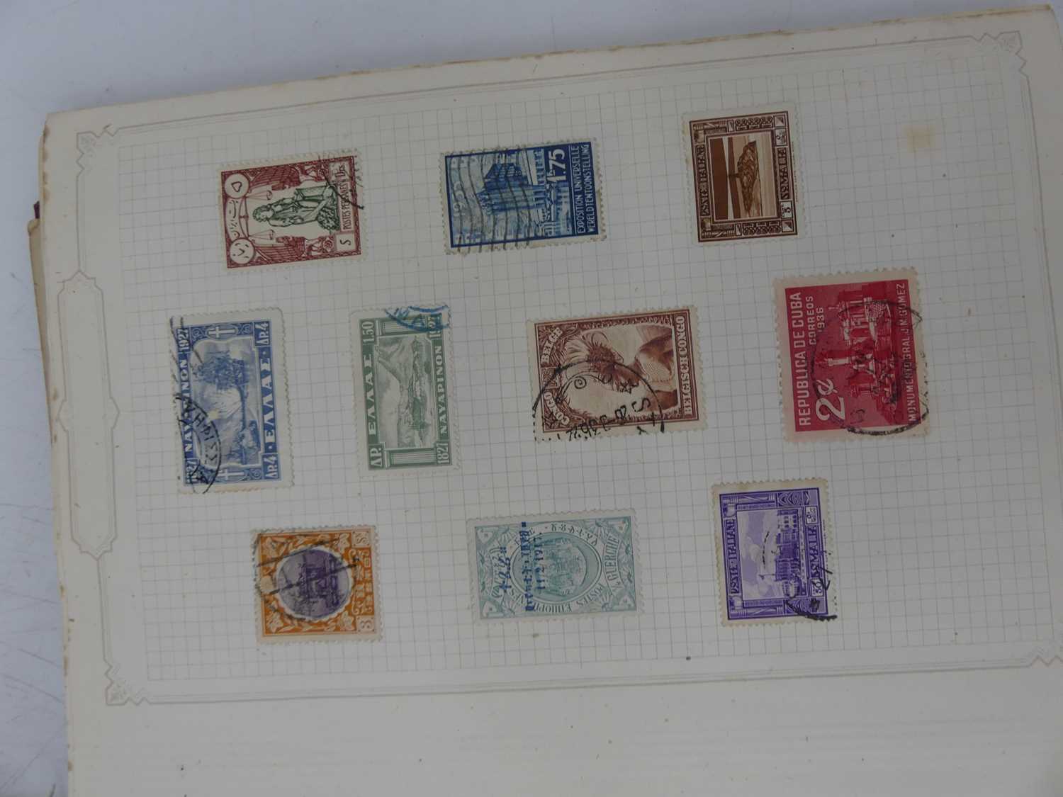 A Simplex Junior stamp album and contents ranging from Argentina to Poland, used 20th century - Image 2 of 2
