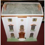A contemporary scratch-built dolls house, the hinged front opening to reveal roomed interior,