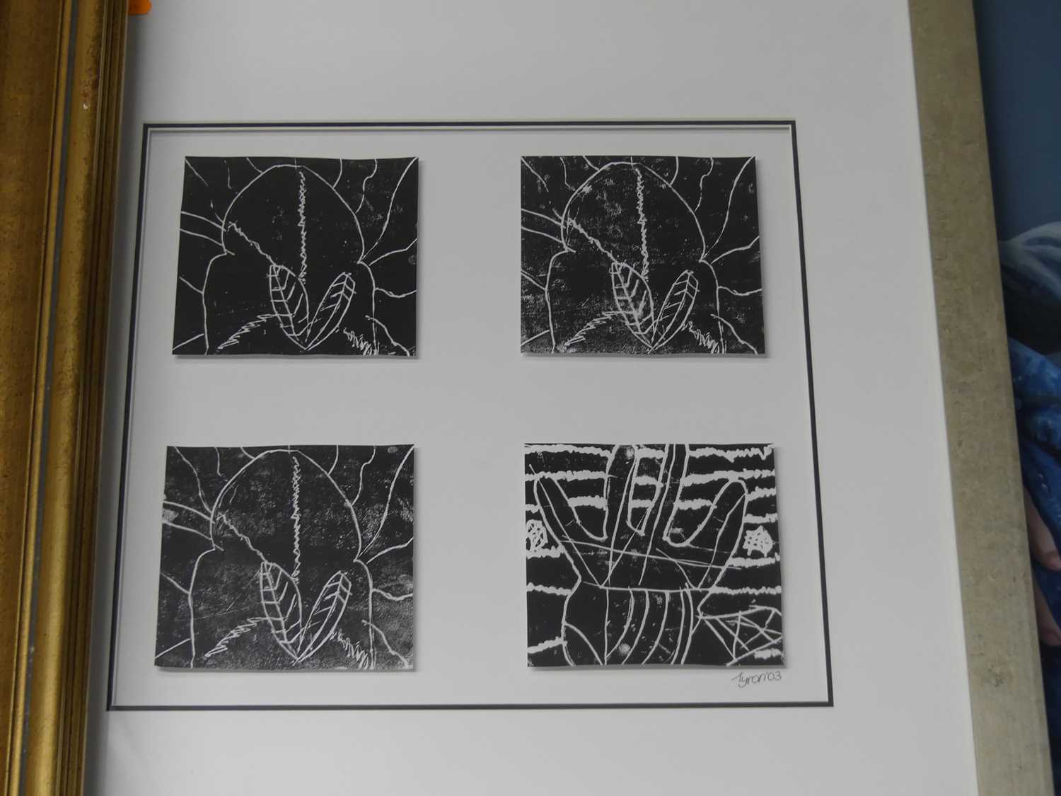 A reproduction Japanese print; together with Tyron - set of four monochrome prints in single - Image 3 of 4