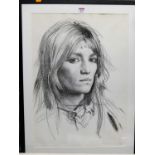 Pietzo Annigoni (1910-1988) - Portrait study, lithograph, signed and numbered 29/120 in pencil to
