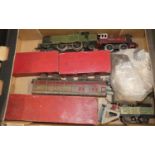 One tray of various 0 gauge related trains to include a Southern Region 4-4-2 tank loco No. 2329