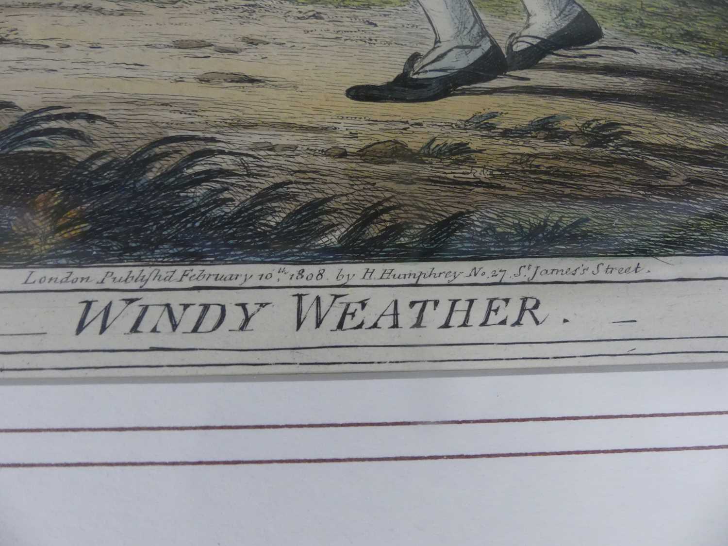 James Gillray - Very Slippy Weather, Raw Weather, Delicious Weather, Fine Bracing Weather, Sad - Image 10 of 10