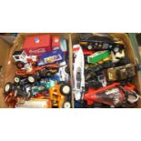 A quantity of tinplate and diecast miniatures to include Britains, Corgi Toys, Hotwheels and others