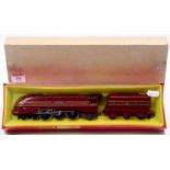 Triang Hornby 00 Gauge R871 LMS Coronation 4-6-2 Locomotive and Tender, maroon example, shrink-