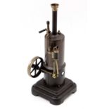 Marklin Circa 1910, Spirit fired live steam vertical steam engine comprising of vertical boiler