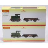 A Hornby Railways Ruston & Hornsby boxed locomotive and wagon group both DCC ready to include a