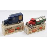 2 boxed Triang Minic tinplate clockwork models comprising No. 81M 'LNER' Express Parcels Delivery