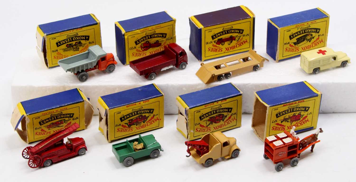 Matchbox Lesney boxed model group of 7 comprising No.6 Euclid Tipper, No.12 Land Rover Series 1, - Image 2 of 2