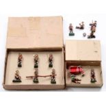 One box containing a quantity of various white metal Boy Scouts figures to include various examples,