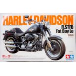 A Tamiya 1/6th scale Harley Davidson FLSTFB Fat Boy Lo, as issued in its original and very clean