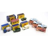 A collection of Matchbox Lesney diecasts, with example to include a boxed Accessory Pack A3 Lock-