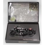 A Minichamps No. 122135500 1/12 scale model of a Brough Superior SS100 TE Lawrence 1932 racing bike,