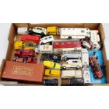 One tray containing a collection of various diecast, manufactured white metal, and resin kit built