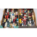 Two trays containing a quantity of mixed modern issue diecast to include Solido, Oxford diecast,