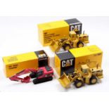 A collection of three NZG Caterpillar related 1/50 scale construction diecasts to include a No.