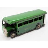 Triang Minic No. 52M Greenline single decker bus comprising of two-tone green body with spun hubs,