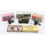A collection of boxed Crescent Toys and Britains lead figures and military accessories to include
