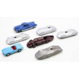 One tray containing six resin and white metal Land Speed Record Car and High Speed Racing miniatures