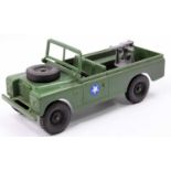GP of Italy 1/21st scale No. 101 plastic military Land Rover with rear-mounted gun