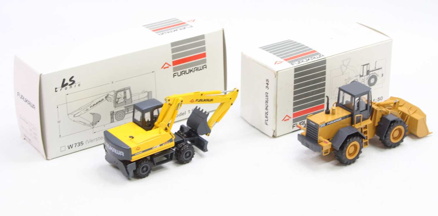 A Conrad 1/50 scale Furukawa LS tronic construction vehicle group, to include a No. 2843 4-wheel - Image 2 of 2