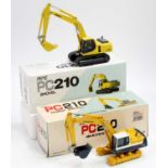 Goodswave of Japan 1/43 scale PEMC Komatsu crawler excavator boxed group to include a PC210 power