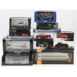 One box containing mixed Minichamps, White Box, GLM, and similar road transport vehicles to