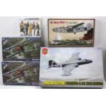A collection of mixed plastic model kits comprising an Airfix 1/48th scale English Electric