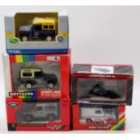 Collection of 5 various Britains and ERTL model land rovers, to include Britains Heritage Land Rover